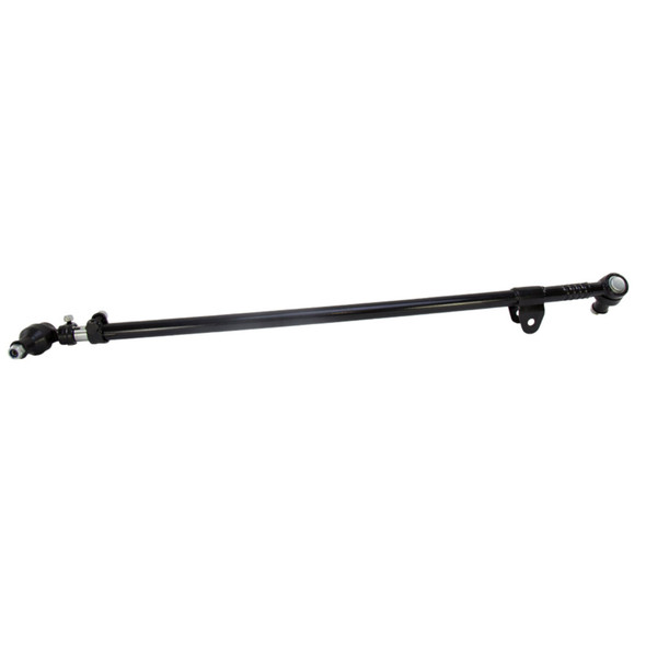 Direct Replacement Steering Track and Drag Link Rod Assemblies with Ball Joints for Discovery 2, image showing black metal steering rods with ball joints at both ends, designed for right-hand drive models.