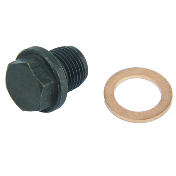 Direct Replacement Engine Sump Plug & Washer for Discovery 2 Td5, black metal sump plug with washer.