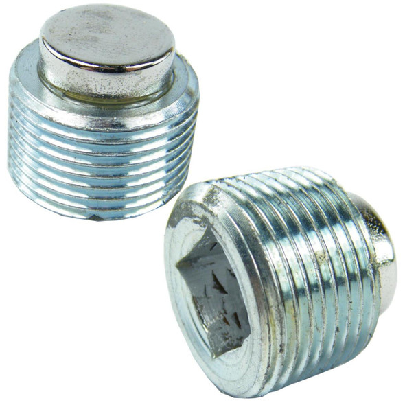 Direct Replacement Magnetic Differential Diff Gearbox Drain Plug for Defender, metallic drain plugs with threaded exterior and magnetic interior component for automatic fluid drainage and magnetic debris collection.