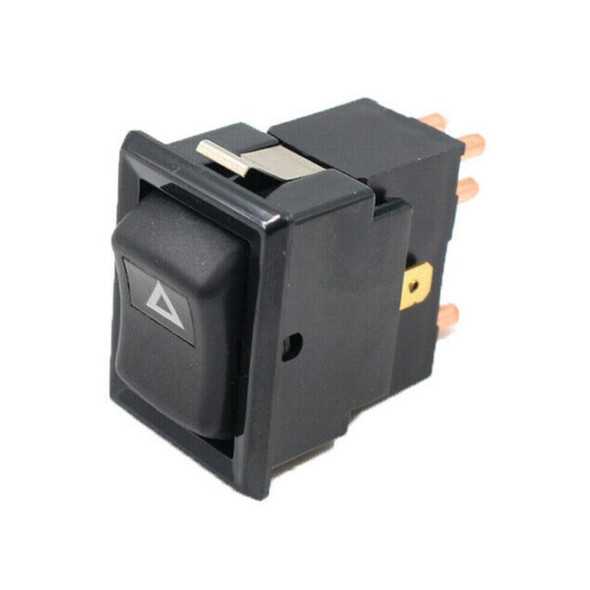 Direct Replacement Hazard Warning Lamp Switch for Defender 90 110, black plastic toggle switch with hazard warning symbol