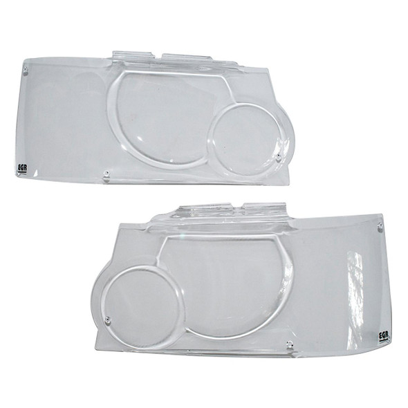 Britpart Headlight Protector Pair for Range Rover Sport Mk1, clear plastic headlight covers designed to protect vehicle headlights.