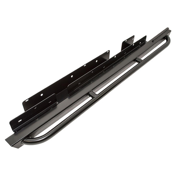 Britpart Rock & Tree Sliders (Pair) For Discovery 2 – Black Powder-Coated, automotive protection sliding step for off-road vehicles.