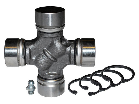 Britpart Heavy-Duty Universal Joint For Wide Angle Propshaft, image showing a heavy-duty universal joint with four bearings and four retaining clips.