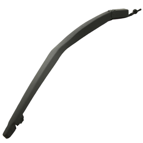 Direct Replacement Rear Wash Wiper Arm for Freelander, black metal wiper arm with attachment point for rear windshield cleaning.