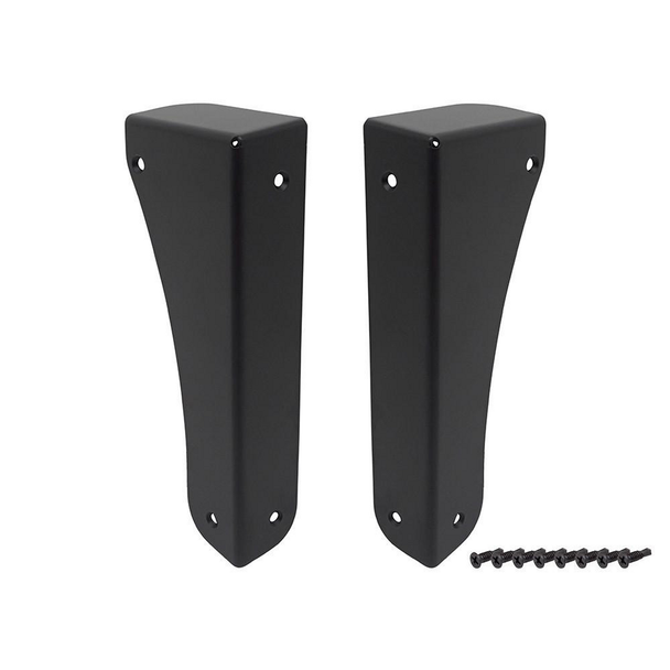 Britpart Seat Box Corner Protectors for Defender, black plastic corner guards on vehicle seat box to prevent damage and enhance durability.