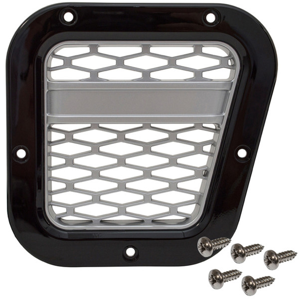 Defender XS Side Air Intake Grille Black With Silver Mesh - DA1970