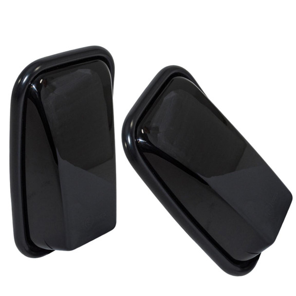 Britpart XS Gloss Black Wing Mirrors for Defender, pair of glossy black side wing mirrors for Land Rover Defender. Britpart XS Gloss Black Wing Mirrors for Defender, pair of glossy black side wing mirrors for Land Rover Defender.