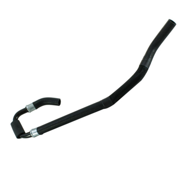 Direct Replacement Power Steering Hose Reservoir To Pump for Discovery 2 Td5, Black rubber hose with metal fittings for vehicle power steering system.