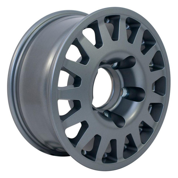 MAXXTRAC Blindo 16 x 7 Wheel Anthracite Maxxtrac for Defender & Discovery 1 & Range Rover, a rugged alloy wheel with a modern anthracite finish and open spoke design.