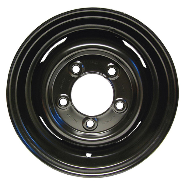 OEM Parts Wheel Standard Welded Tube 16 x 5.5" for Defender & Series, black steel wheel for off-road vehicles.