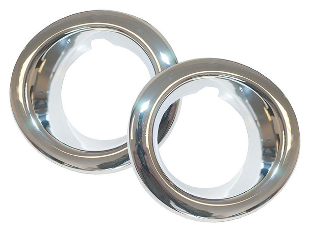 Britpart Chrome Fog Lamp Surround Bezels for Range Rover Sport L320, pair of shiny chrome fog lamp bezel covers for vehicle styling and protection. Britpart Chrome Fog Lamp Surround Bezels for Range Rover Sport L320, pair of shiny chrome fog lamp bezel covers for vehicle styling and protection.