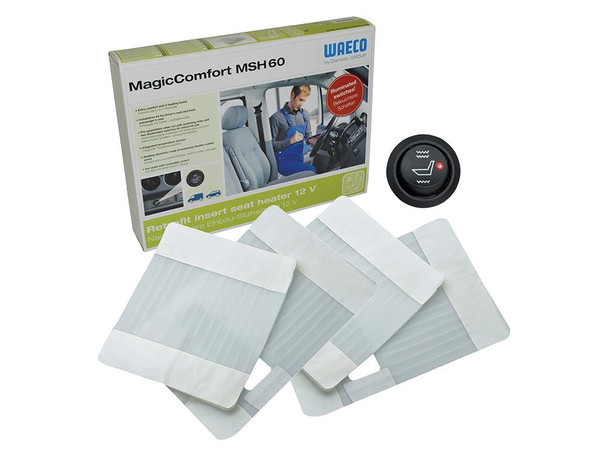 Waeco Retrofit Heated Seat Kit WAECO for Defender, heated seat heating pads and control switch for vehicle customization. Waeco Retrofit Heated Seat Kit WAECO for Defender, heated seat heating pads and control switch for vehicle customization.