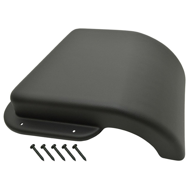 Britpart Snow Cowl Right Hand Drive for Defender, black plastic vehicle part with mounting screws included.