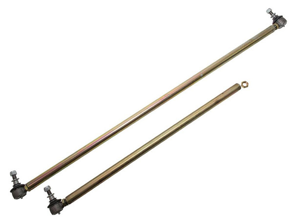 Britpart Heavy-Duty Steering Arms With Greaseable Track Rod Ends for Defender, durable steel steering arms with grease fittings for easy maintenance and vehicle control. Britpart Heavy-Duty Steering Arms With Greaseable Track Rod Ends for Defender, durable steel steering arms with grease fittings for easy maintenance and vehicle control.