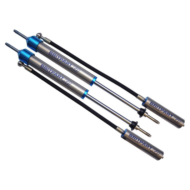 Defender 90, 110, Discovery 1, Rear Classic Britpart XD Remote Reservoir Shock Absorbers, Front Pair from JGS4x4