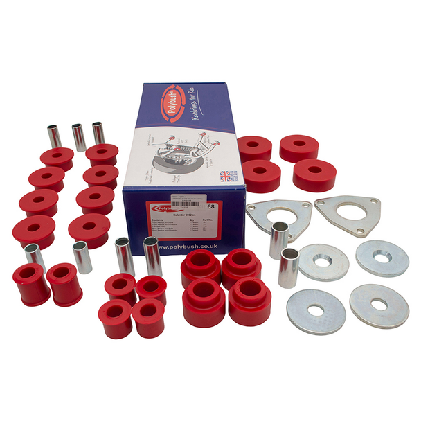 Defender Polybush Red Classic Suspension Bush Kit 2002-2016 from JGS4x4