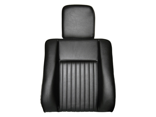 Land Rover Series 2, 2A, 3 Deluxe Black Vinyl Outer Seat Back With Headrest - MRC6982H