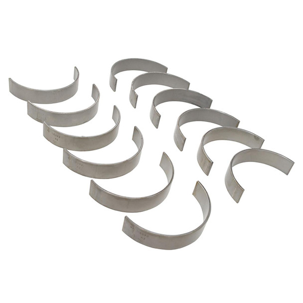 KING 0.020/0.50mm Con Rod Bearing Set for Discovery 4 and Range Rover Sport 3.0 V6 Diesel, image showing a set of white engine con rod bearings arranged in a row.