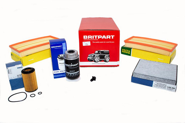 OEM Parts Service Kit for Range Rover and Range Rover Sport 4.4 Diesel, DA6096, includes various filters, gaskets, and service components for vehicle maintenance. OEM Parts Service Kit for Range Rover and Range Rover Sport 4.4 Diesel, DA6096, includes various filters, gaskets, and service components for vehicle maintenance.