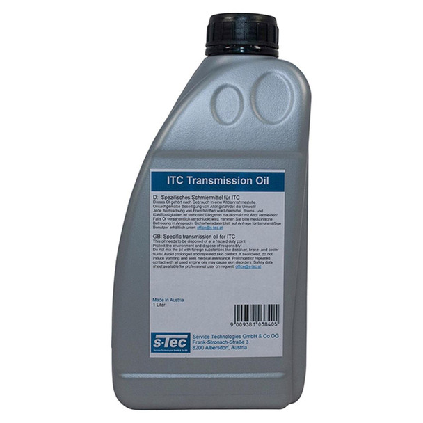 OEM Parts OEM TF-0870 Synthetic Transfer Case Lubricant 1 Litre, grey bottle with black cap and label indicating it is transmission oil for vehicles.