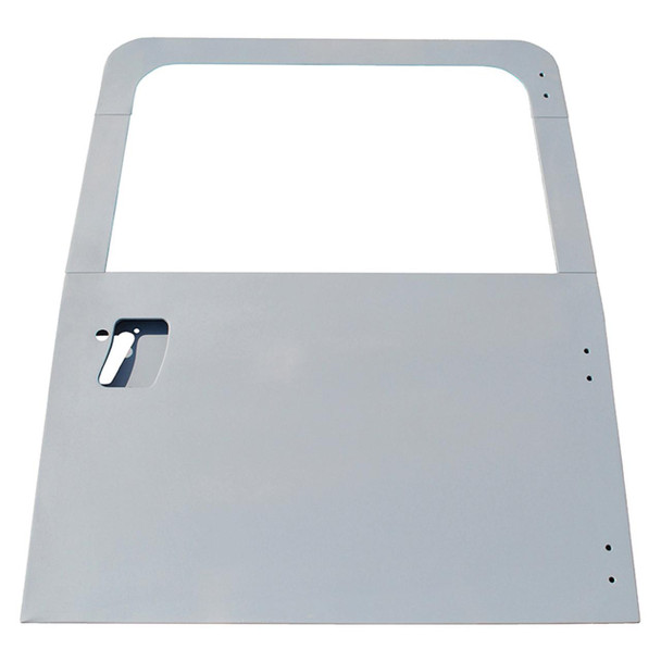 Britpart Rear Tailgate or Safari Door without Spare Wheel Carrier Holes for Defender - STC1424, silver painted rear tailgate or safari door panel for Land Rover Defender without spare wheel carrier holes.