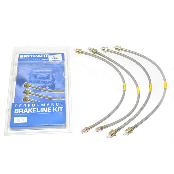 Defender Extended Stainless Steel Braided Brake Hose Kit from JGS4x4