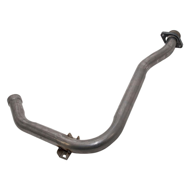 DOUBLE SS Double S Downpipe for Defender 200Tdi, industrial metal downpipe with mounting brackets for vehicle exhaust system.