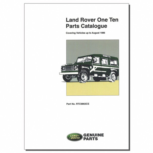 Parts Catalogue - RTC9863CE from JGS4x4