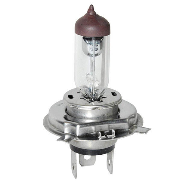 Britpart H4 Head Lamp Bulb for Defender (1994-2016) - 589783, automotive headlamp bulb with metal mounting base and clear glass small bulb inside.