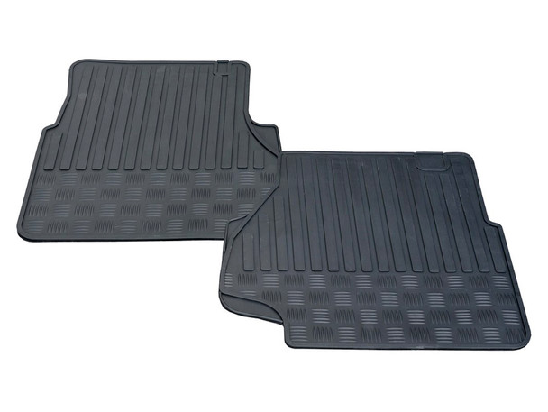 Defender Front Floor Rubber Floor Mat Set Black Right Hand Drive from JGS4x4