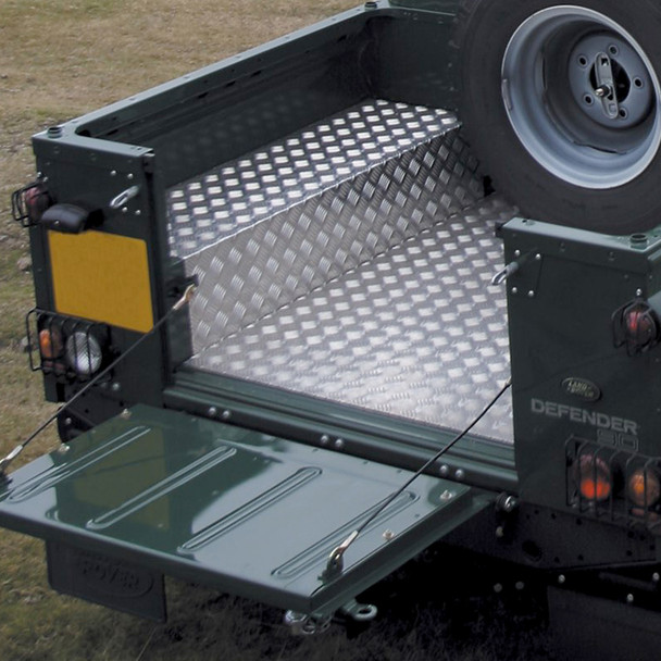 Defender 90 Chequer Plate Load Bay Liner Kit Natural Aluminium from JGS4x4