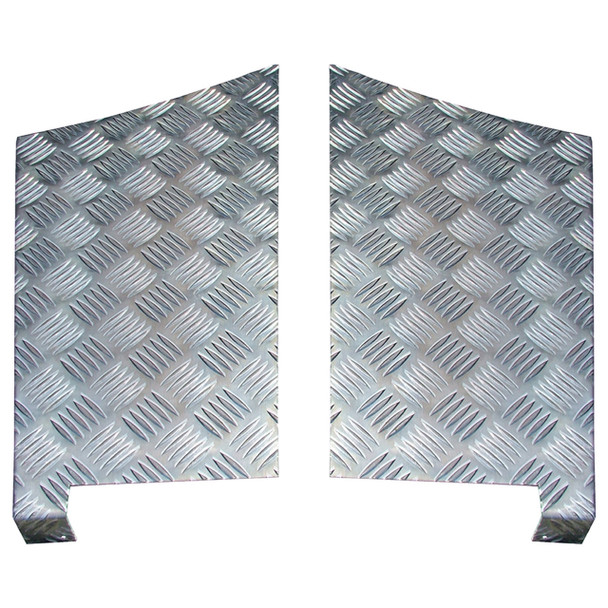 Defender 110 Chequer Plate Rear Wing Protector Pair Natural Aluminium from JGS4x4