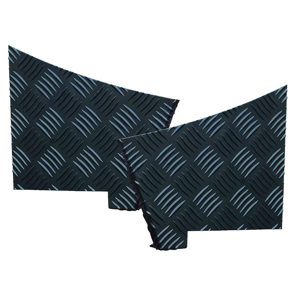 Defender 90 Chequer Plate Rear Wing Protector Pair Satin Black from JGS4x4