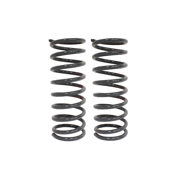Terrafirma Defender/Discovery 1 Light Load Front Coil Springs, pair of black coil springs for vehicle suspension.