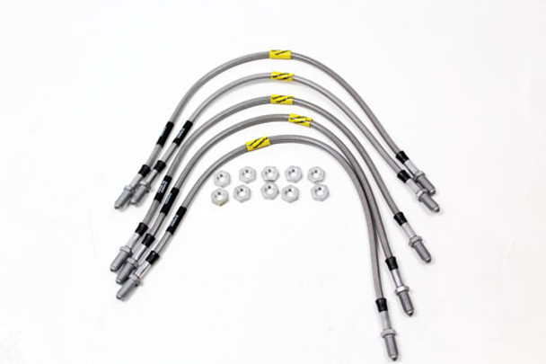 Terrafirma TF646GD 5-Line 2" Extended Stainless Steel Brake Hose Kit for Discovery 1 (1989-1992) from JGS4x4