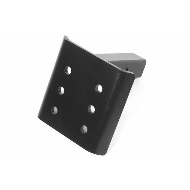 Terrafirma Towing Drop Plate for 2" Receiver Hitches, black metal drop plate with multiple bolt holes for vehicle towing.