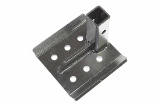 Terrafirma Towing Drop Plate for 2-inch Receiver Hitches, metal vehicle accessory with multiple mounting holes and a squared hollow receiver mount Terrafirma Towing Drop Plate for 2-inch Receiver Hitches, metal vehicle accessory with multiple mounting holes and a squared hollow receiver mount