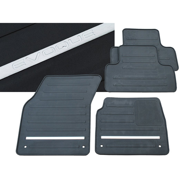 Range Rover Evoque Front & Rear Rubber Floor Mat Set Black Right Hand Drive from JGS4x4