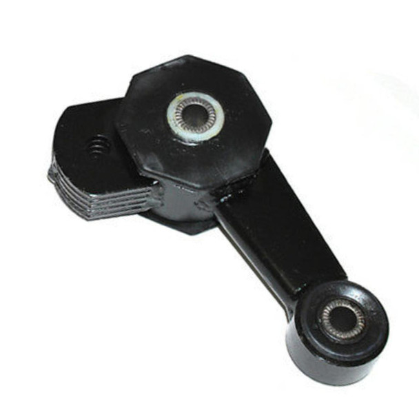 Direct Replacement Lower Engine Tie Rod for Freelander 1 2.0 TD4, black metal car part with spherical joints for vehicle suspension and steering linkage.