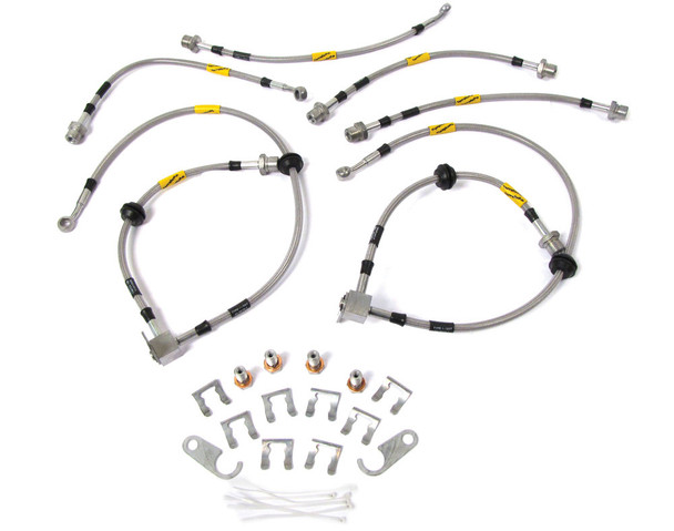 Terrafirma TF651GD 6-Line 2" Extended Stainless Steel Brake Hose Kit for Discovery 3 (2004-2009) from JGS4x4