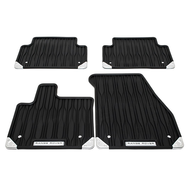 Range Rover Evoque 2019-Front & Rear Rubber Floor Mat Set Black Left Hand Drive from JGS4x4