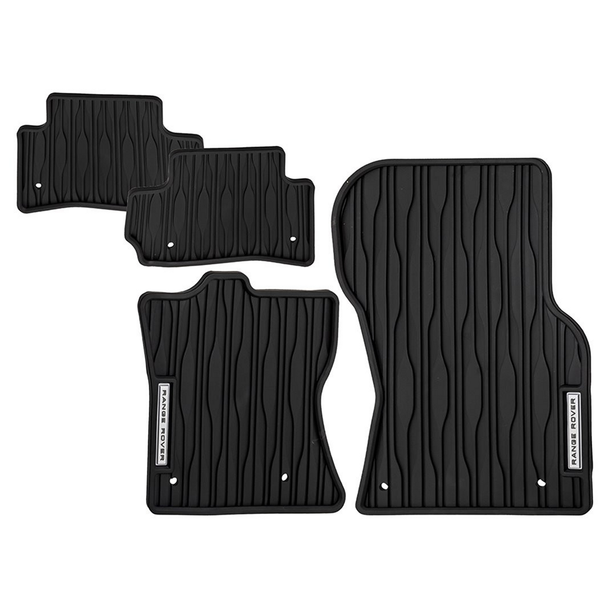 Range Rover Velar Front & Rear Rubber Floor Mat Set Ebony Left Hand Drive from JGS4x4