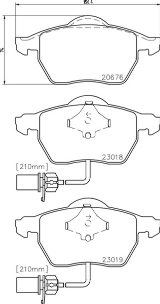 VW, Audi, Seat, Skoda Mintex Front Brake Pad Set from JGS4x4