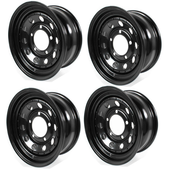 Modular Steel Wheel Black 16"x7" Set Of Four for Discovery 1 from JGS4x4