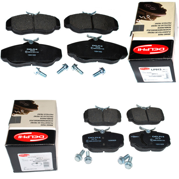 Front and rear Delphi brake pads kit for Discovery 2