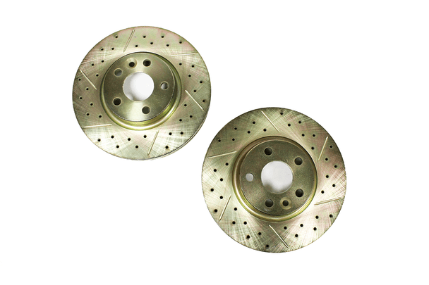 JGS4x4 | Front Brake Disc Cross Drilled & Grooved - Vented - LR007055CDG | Terrafirma
