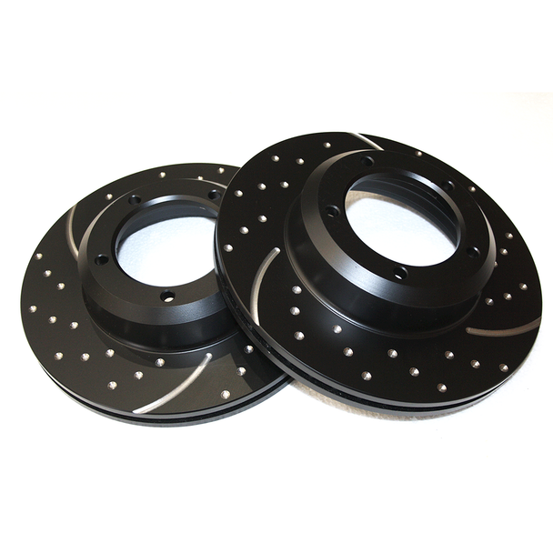EBC Front Drilled And Grooved Vented Disc Set for Defender from JGS4x4