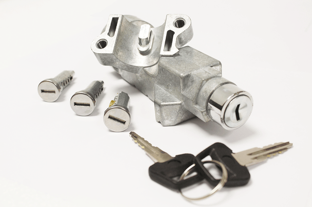 Steering Column Lock with 2 Keys and 3 Barrels for Defender | Genuine - LR077438 from JGS4x4
