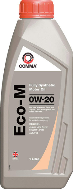 Comma ECOM1L Eco-M 0W-20 Fully Synthetic Engine Oil - 1 Litre from JGS4x4 Comma ECOM1L Eco-M 0W-20 Fully Synthetic Engine Oil - 1 Litre from JGS4x4