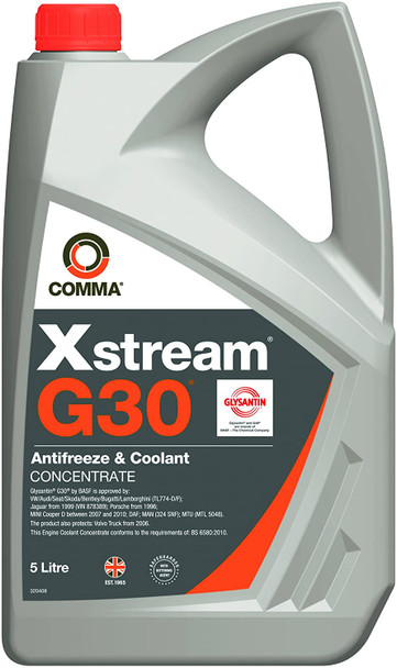 Comma XSR5L Xstream G30 Red Antifreeze and Coolant Concentrate - 5 Litre - XSR5L